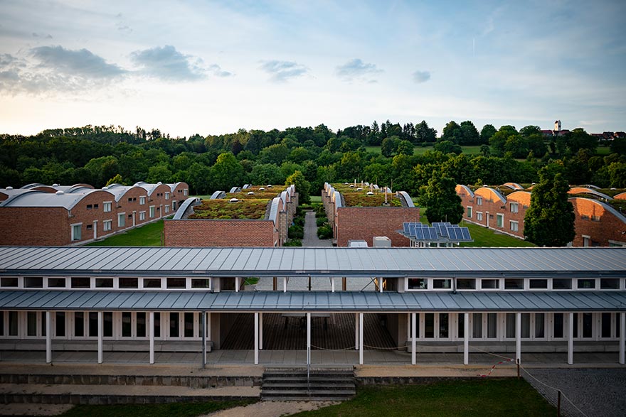 Aussenansicht der Häuser auf dem Campus Härlen