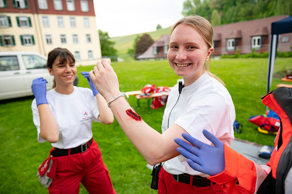 Sanitätsdienst bei der Ausbildung