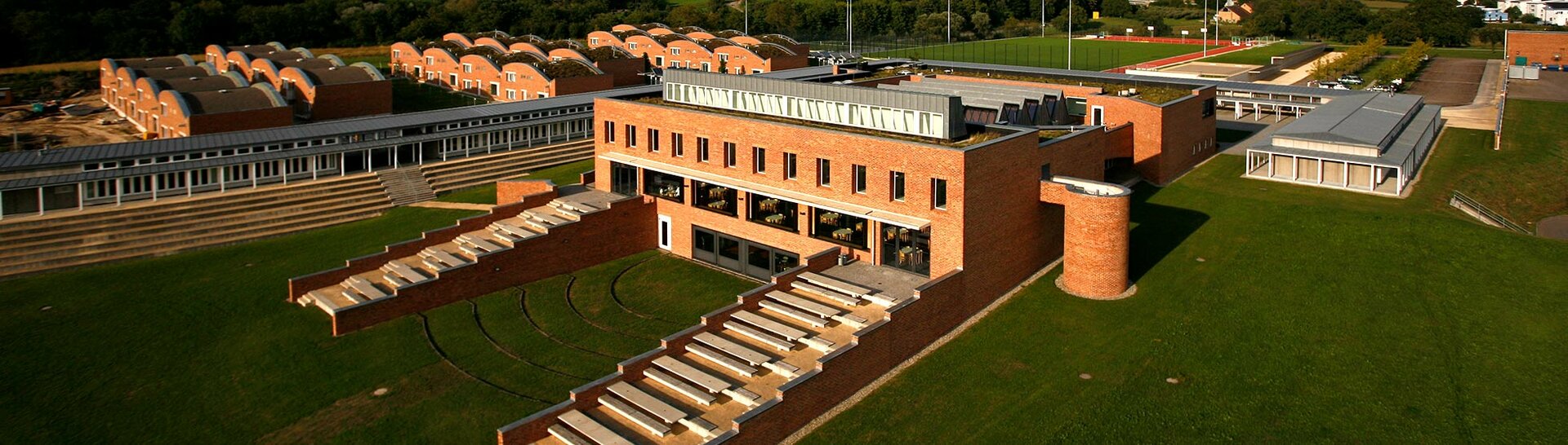 Blick über unseren Oberstufenstandort Campus Härlen in Überlingen am Bodensee