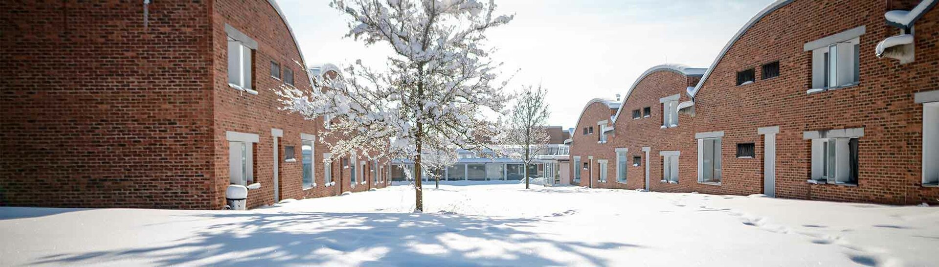 Campus Härlen im Schnee