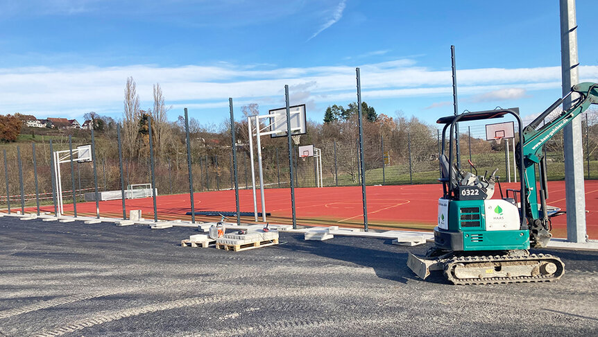 Umbau Hockeyplatz Campus Härlen