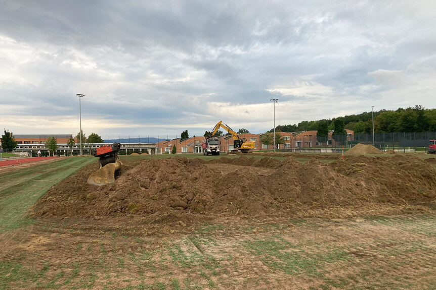 Umbau Hockeyplatz Campus Härlen