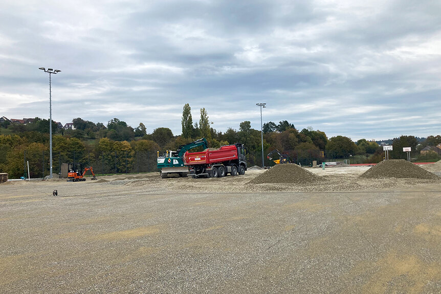 Umbau Hockeyplatz Campus Härlen