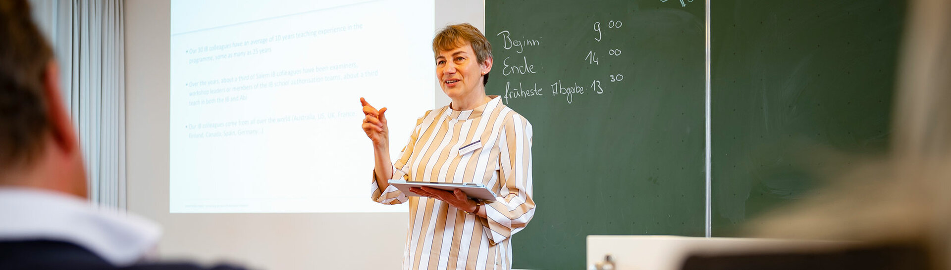 Header: Vortrag von einer Lehrerin