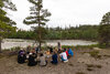 Schüler am Lagerfeuer bei Outward Bound