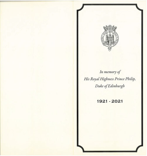 Karte zum Tod von Prince Philip, Duke of Edinburgh
