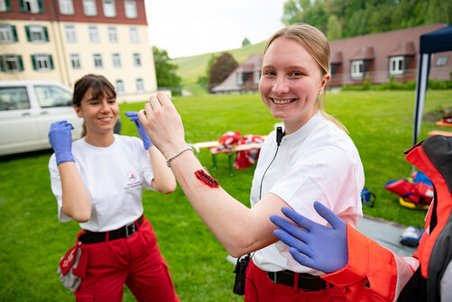 Sanitätsdienst bei der Ausbildung