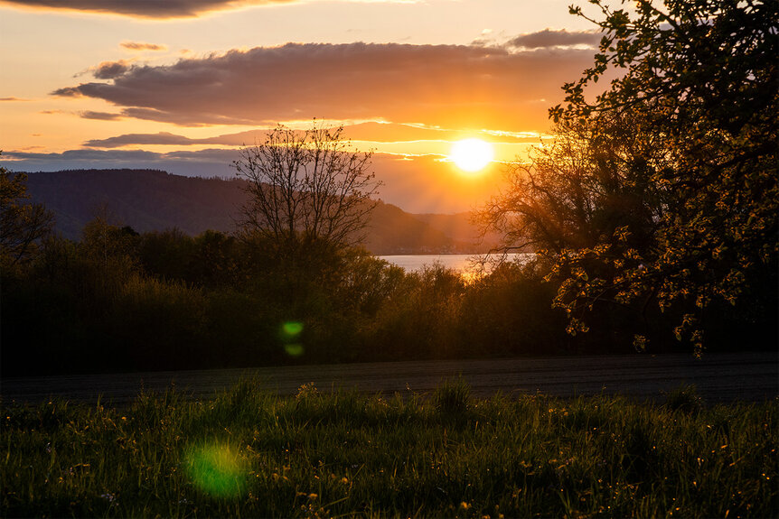 Sonnenuntergang über dem Bodensee